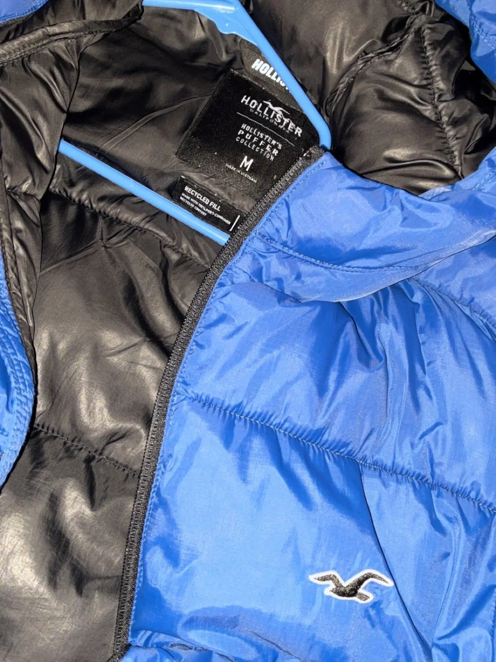(Men’s M) Hollister Royal Blue Puffer with Hood